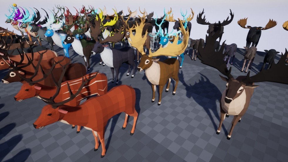 UE4虚幻5 LowPoly Wild Animals 卡通多边形森林动物