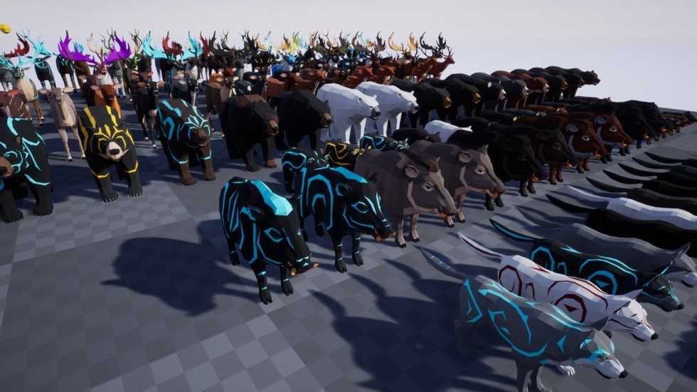 UE4虚幻5 LowPoly Wild Animals 卡通多边形森林动物