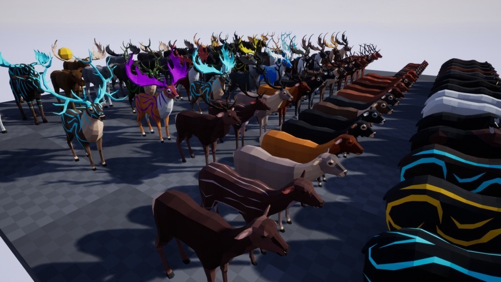 UE4虚幻5 LowPoly Wild Animals 卡通多边形森林动物