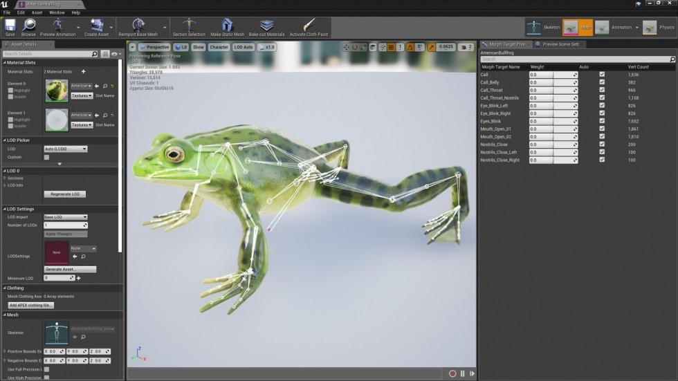 UE4虚幻5 Animated Bullfrogs Volume 1 牛蛙青蛙动画模型