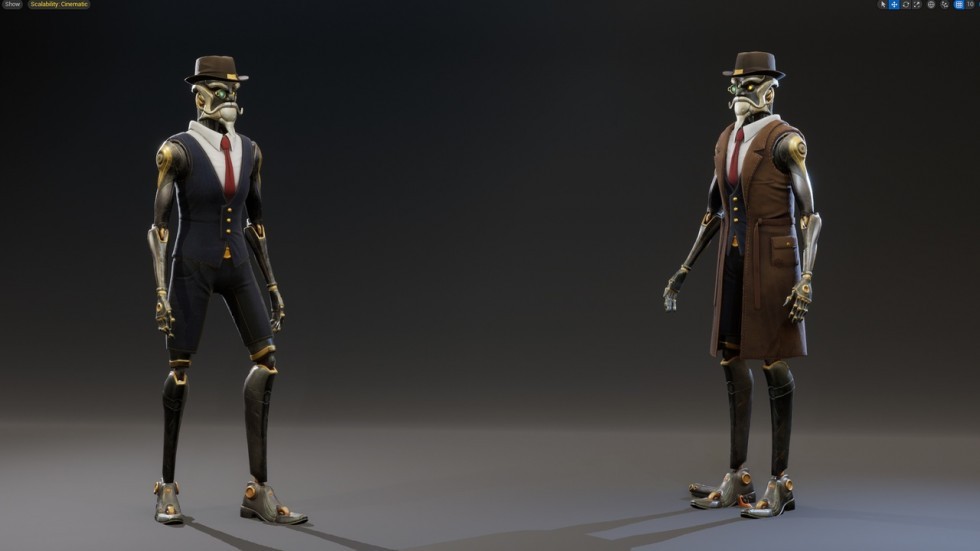 UE5虚幻5 Steampunk Android  蒸汽朋克机器人游戏角色模型