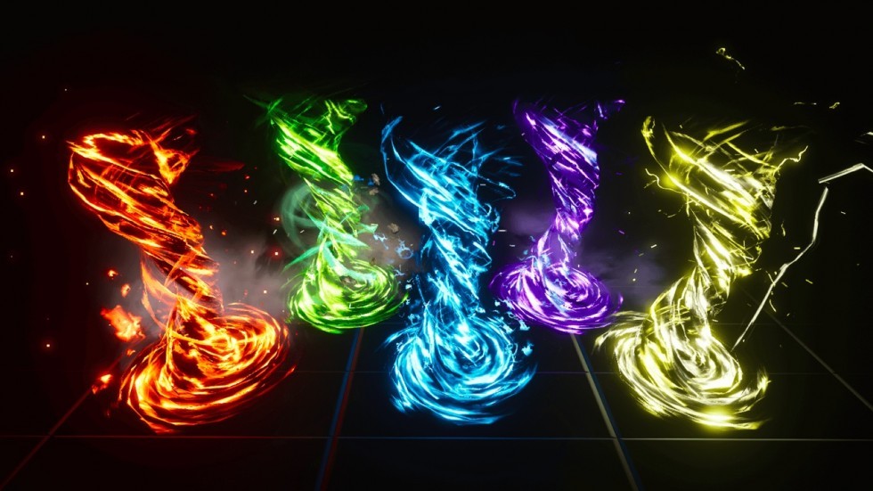 UE5虚幻4 FX Variety Pack 魔幻黑洞龙卷风气场魔法阵技能特效
