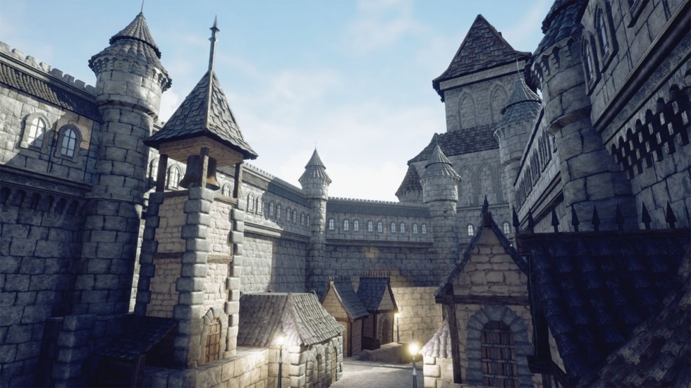 UE5虚幻4 Modular Gothic Castle Town Pack 模块化哥特式城堡模型