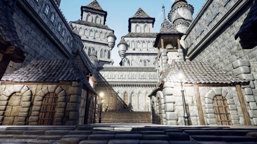 UE5虚幻4 Modular Gothic Castle Town Pack 模块化哥特式城堡模型