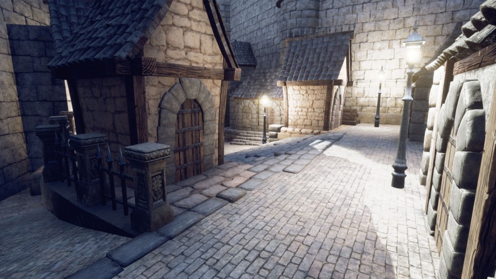 UE5虚幻4 Modular Gothic Castle Town Pack 模块化哥特式城堡模型