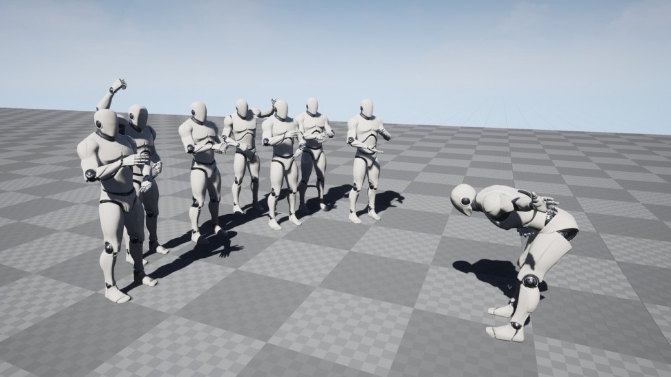UE5虚幻4 General Purpose Animations Pack 通用动画招手鞠躬