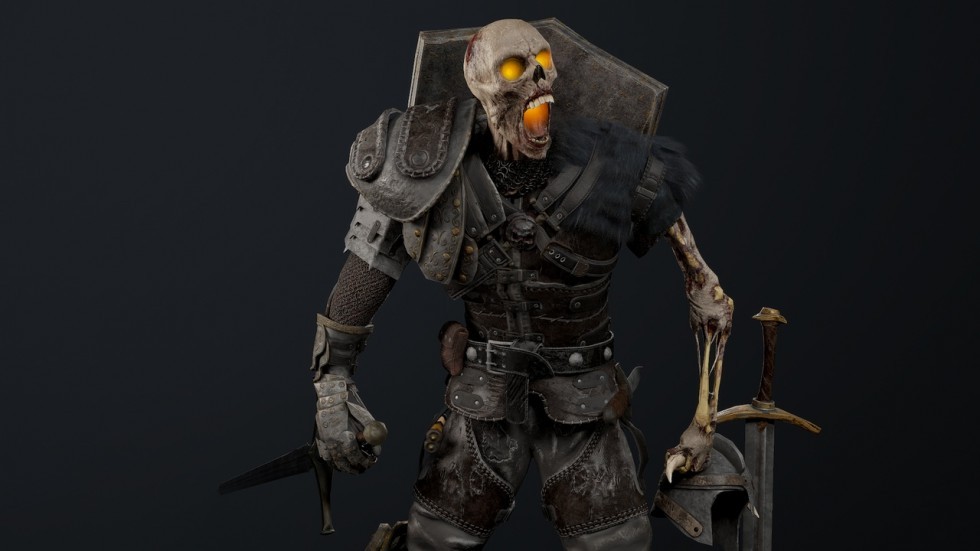 UE4虚幻5 Undead Knight 游戏不死骑士恶魔角色模型