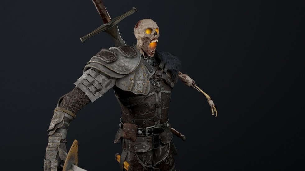 UE4虚幻5 Undead Knight 游戏不死骑士恶魔角色模型