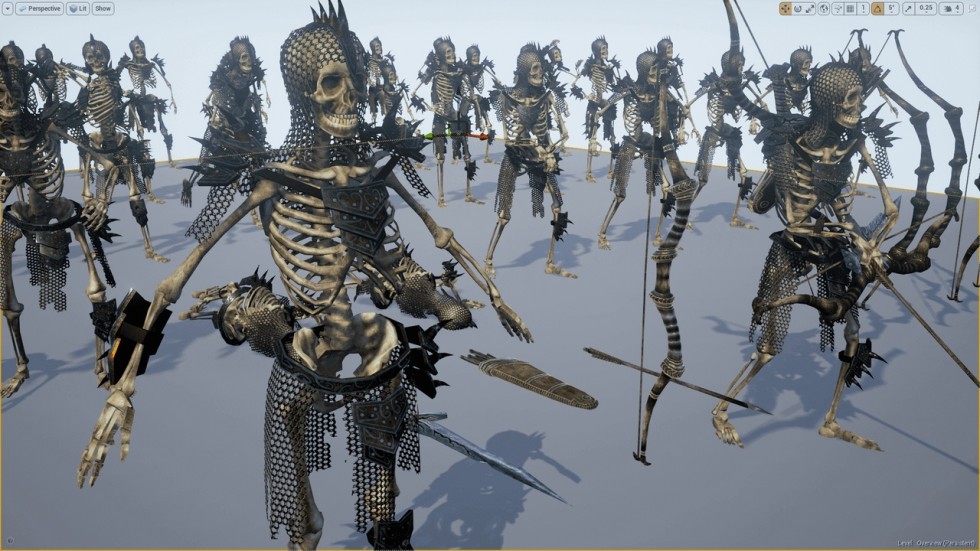 UE4虚幻5 Skeleton Army 骷髅骨架军队游戏角色模型