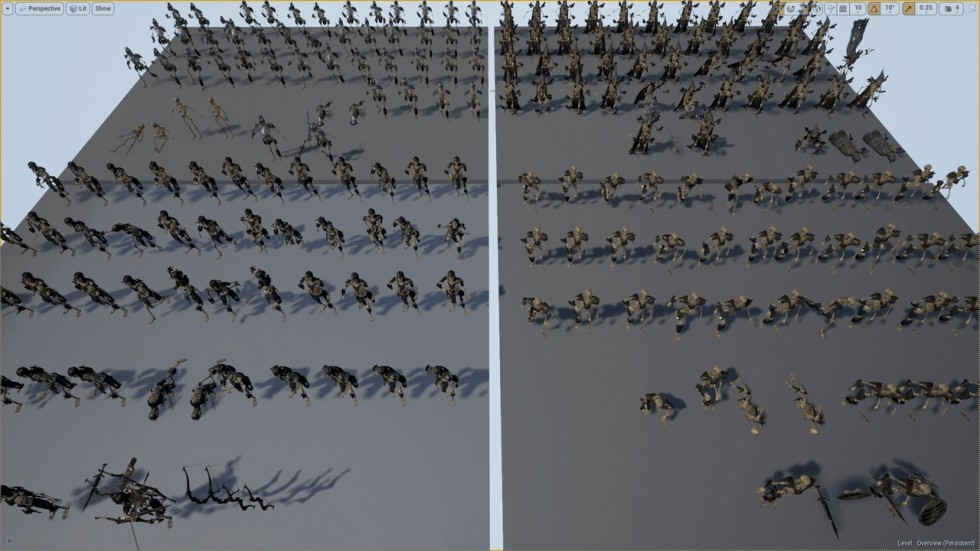 UE4虚幻5 Skeleton Army 骷髅骨架军队游戏角色模型