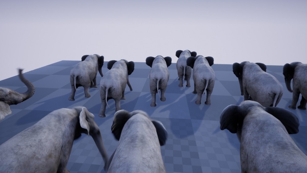 UE4虚幻5 ELEPHANT 非洲草原野生大象动物游戏角色含动画