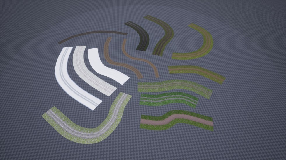  UE5虚幻4 Roads n Dirt n Track 道路泥土轨道材质