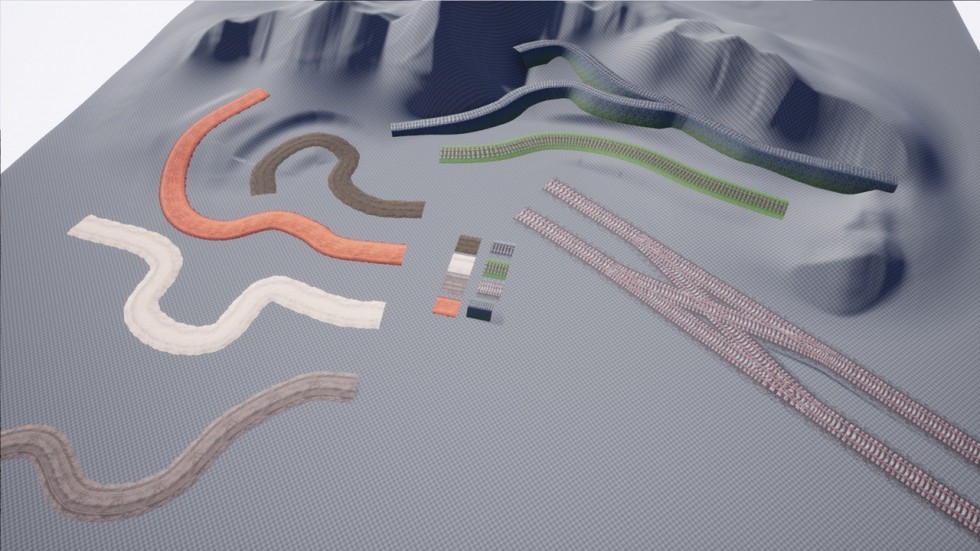  UE5虚幻4 Roads n Dirt n Track 道路泥土轨道材质
