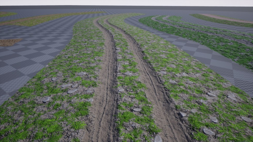  UE5虚幻4 Roads n Dirt n Track 道路泥土轨道材质