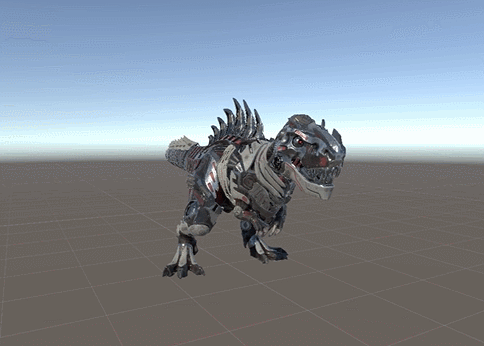 unity3d 机械恐龙动画模型