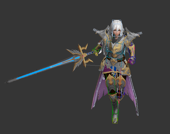Unity美术资源六大职业3Dmax角色模型Bip全套动作源文件