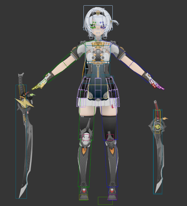 零号安比3dmax绑定模型