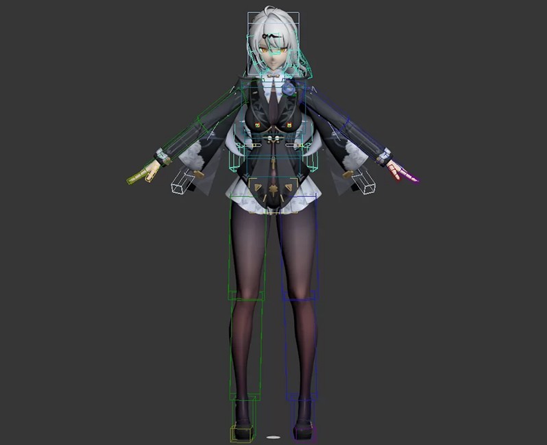 仪玄_墨形影踪 3dmax绑定