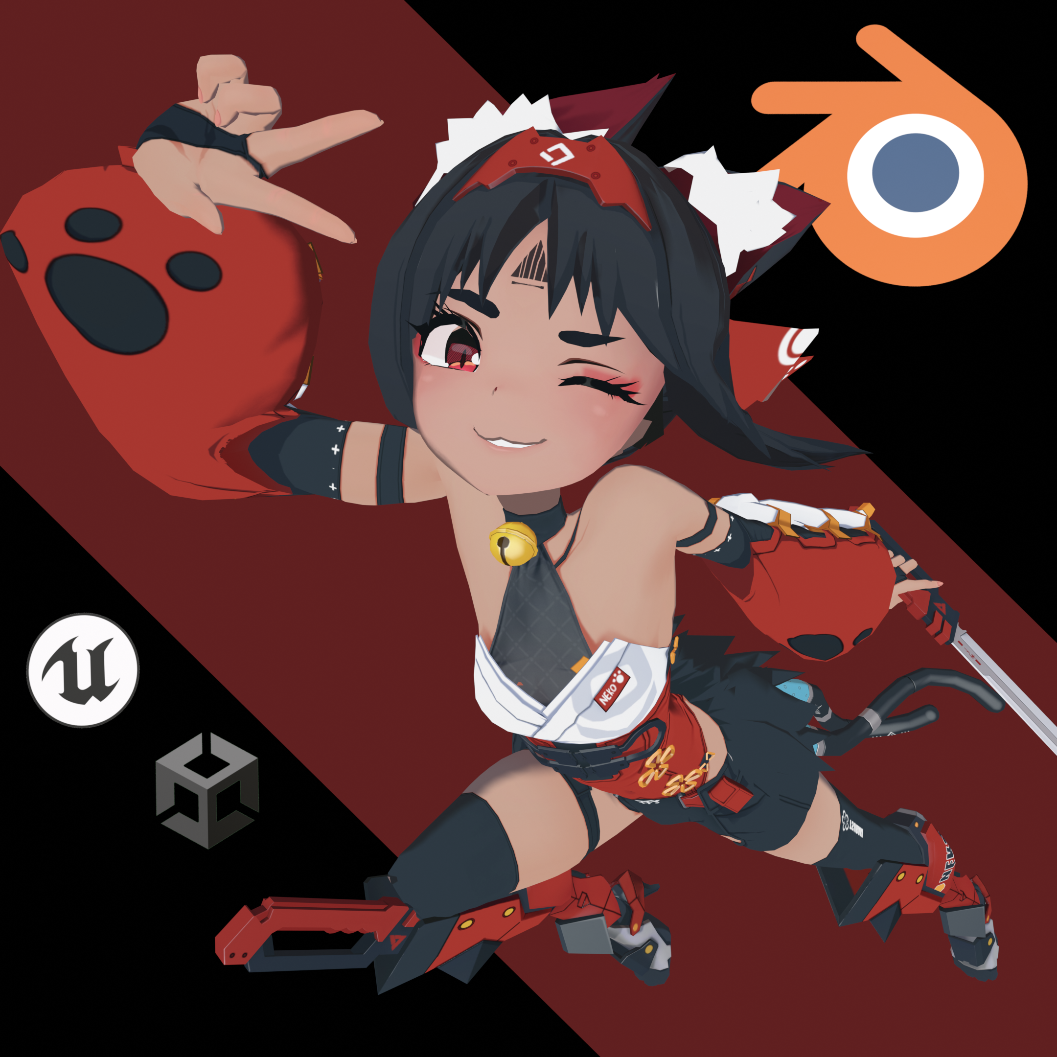 [ Blender ] Nekomata Animation Rig.png