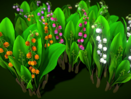 唯美植物鲜花3d模型渲染设计素材包