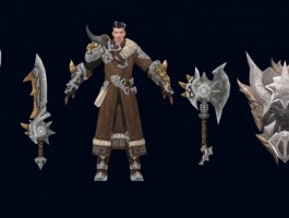 古代男战士模型