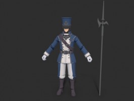 动漫风卡通NPC人物模型 NPC Guard 又 有绑定