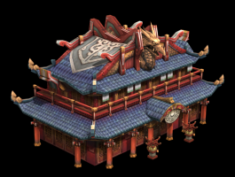 皇城建筑游戏场景模型