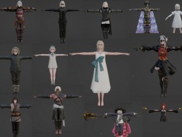 尼尔人工生命 25个角色模型包 blender模型